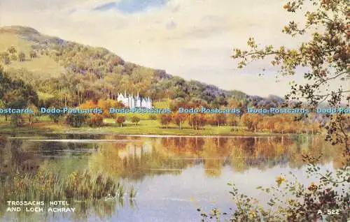 R614614 Trossachs Hotel und Loch Achray A 522 Valentinstag Kunst Farbpostkarten