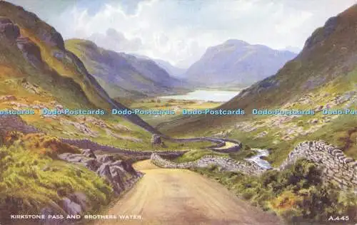 R614624 Kirkstone Pass and Brothers Water A 445 Valentinstag Kunst Farbpostkarten