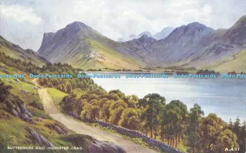 R614626 Buttermere and Honister Crag A 437 Valentines Art Colour