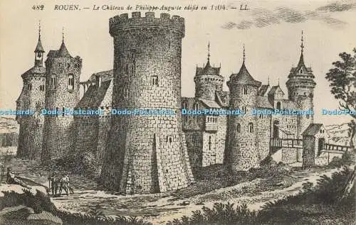 R614636 482 Rouen Le Chateau de Philippe Auguste 1204 LL Levy Fils