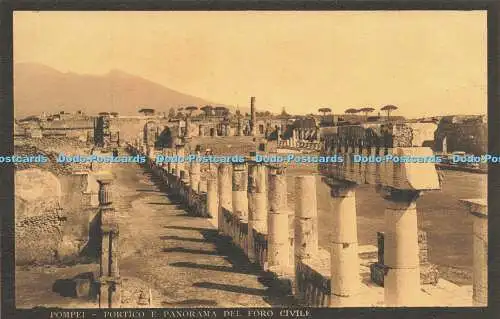 R621561 Pompei Portico e Panorama del Foro Civile Rr Scavi di Pompei P Beccarini