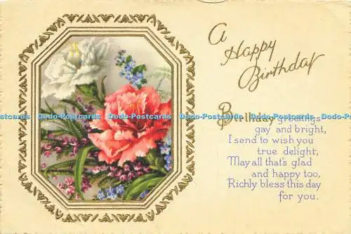 R613810 A Happy Birthday Geburtstagsgrüße gay and bright sende ich, um Ihnen tr