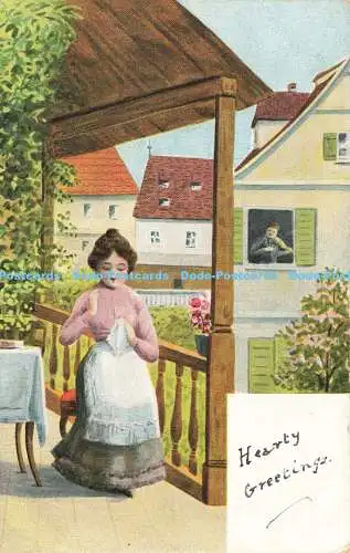 R619185 Illustration Menschen Frau und Mann spielen Geige S Nr 369