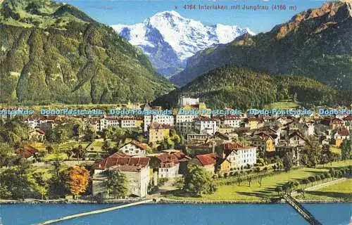 R617176 V 4764 Interlaken mit Jungfrau Photoglob Wehrli A G Zürich