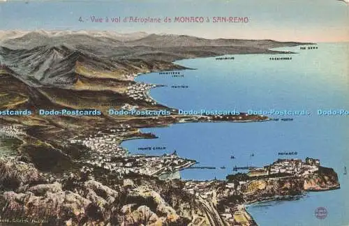 R613822 4 Vue a vol dAeroplane de Monaco a San Remo Giletta Nice