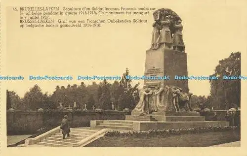 R617195 45 Bruxelles Laeken Sepulture dun Soldat Inconnu Francais tombe sur le s