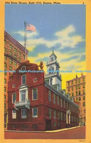 R619228 Old State House gebaut 1713 Boston Mass 5 60110 Union News Company Tichno