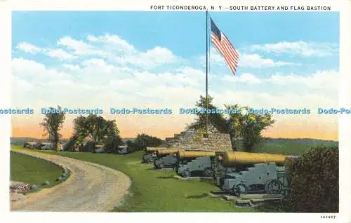 R617234 Fort Ticonderoga N Y South Battery and Flag Bastion Fort Ticonderoga Mus