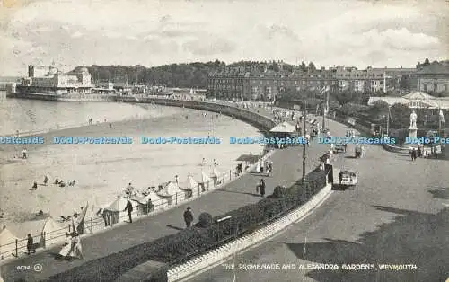 R621672 86341 Promenade and Alexandra Gardens Weymouth Valentines Bromotone Seri