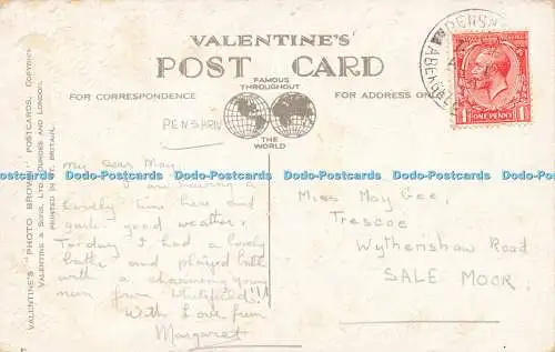 R614751 Tan Yr Ogo Gateway Gwrych Castle 97484 Valentines Photo Brown 1931