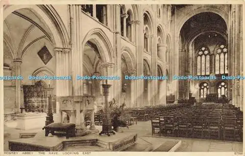 R621677 Romsey Abbey Nave Looking East 67366 Photochrom