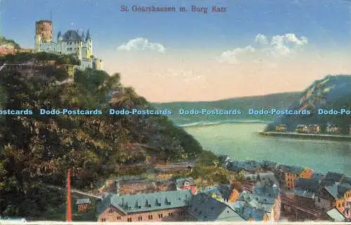 R613918 St Goarshausen m Burg Katz Nr 9