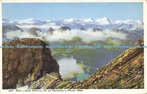 R621714 1215 Blick v Santis auf Churfirsten u Glarner Alpen Hans Gross 1929