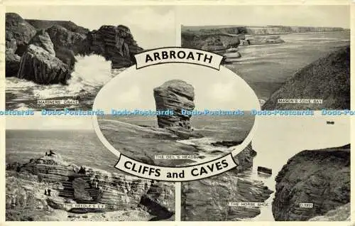 R621731 Arbroath Cliffs and Caves D 5931 Silveresque 3039V Style Valentines 1964