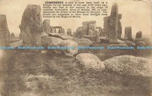 R613973 Stonehenge R Wilkinson 1916