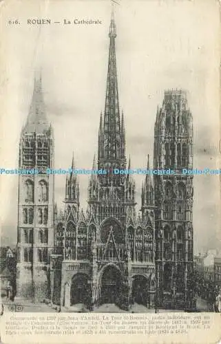 R619340 616 Rouen La Cathedrale E L D Imp E Le Deley 1922