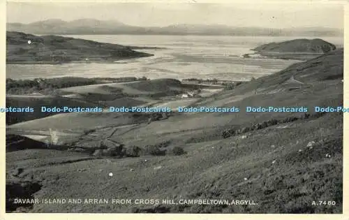 R621764 Davaar Island and Arran from Cross Hill Campbeltown Argyll A 7480 Silver