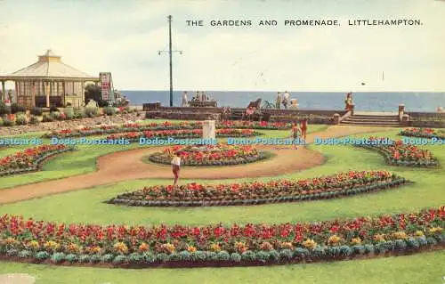 R621767 H 7590 Gardens and Promenade Littlehampton Valesque Valentines 1952