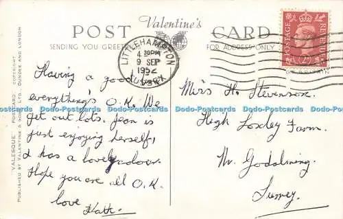 R621767 H 7590 Gardens and Promenade Littlehampton Valesque Valentines 1952