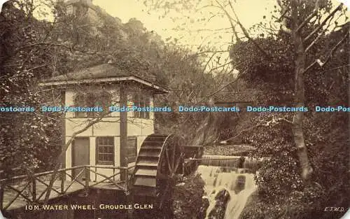 R614851 I O M Water Wheel Groudle Glen E T W D Manx Vannin Veg Veen 1908