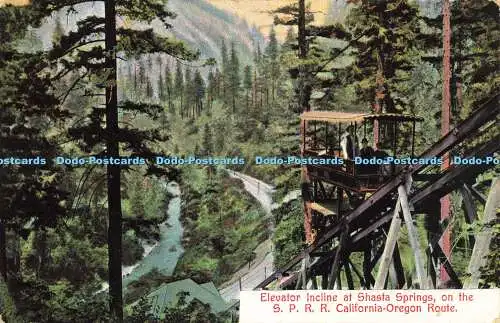 R614011 Elevator Incline at Shasta Springs on S P R R California Oregon Route No