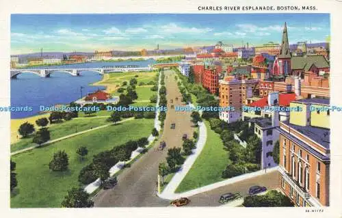 R617381 Charles River Esplanade Boston Mass United Art C T Art Colortone Curt Te