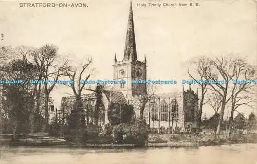 R614034 Stratford on Avon Holy Trinity Church from S E Peacock Sepia Tint Pictor