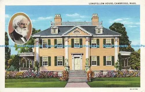 R617420 Longfellow House Cambridge Mass United Art C T Art Colortone Curt Teich