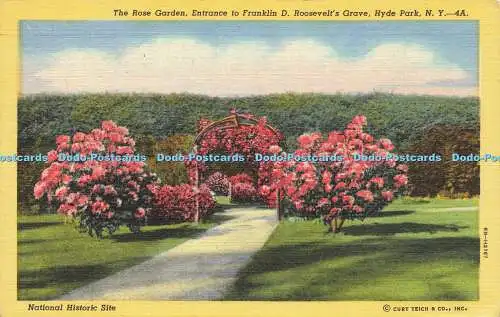 R617456 Rosengarten Eingang zum Franklin D Roosevelts Grave Hyde Park N Y Nation