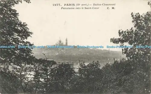 R621885 1277 Paris 19 art Buttes Chaumont Panorama vers le Sacre Coeur C M 1917