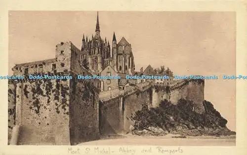 R621904 J P 95 Mont St Michel Ramparts and Abbey Edition speciale a lAbbaye