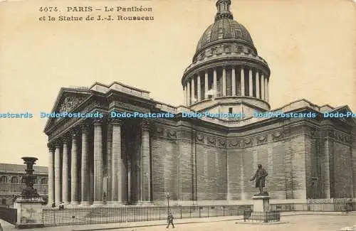 R617506 4074 Paris Le Pantheon et la Statue de J J Rousseau