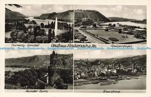 R614166 Gruss aus Andernach a Rh Schoning 1955 Multi View