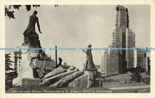 R614197 159 Buenos Aires Monument a L Alem y Edificio Kavanagh Ind Arg F Ripoli