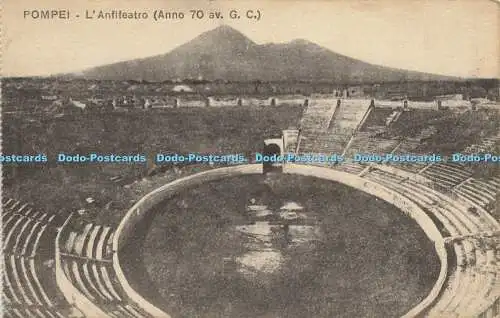 R615074 Pompei LAnfiteatro Anno 70 av G C Ditta R Zedda di V Carcavallo Napoli