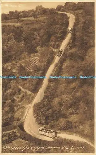 R619590 Steile Steigung von Porlock Hill 1 in 4 Friths Serie Nr 75066A
