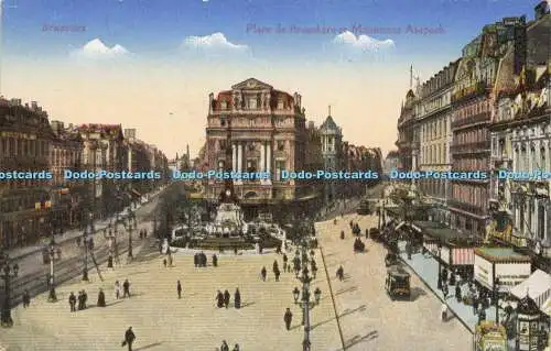 R615085 Bruxelles Place du Brouckere et Monument Anspach Square Brouckere N Sch