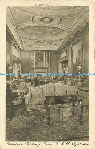 R619608 Cunard Line Carolean Smoking Room R M S Aquitania