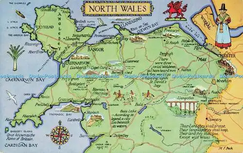 R615110 North Wales M F Peck Map Salmon