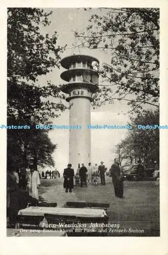 R619649 Porta Westfalica Jakobsberg Der neue Bismarckturm mit Funk und Fernseh S