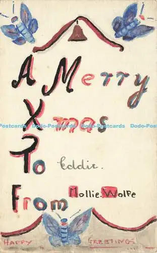 R619668 A Merry Xmas To Eddie from Mollie Wolfe Greeting Card