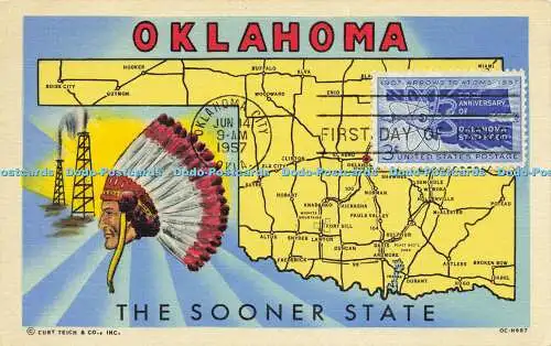 R614309 Oklahoma Sooner State Curt Teich Mid Continent News Curteich C T Art Col