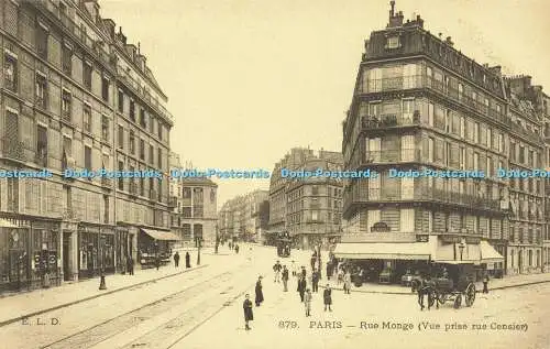 R614314 879 Paris Rue Monge Vue prise rue Censier E L D