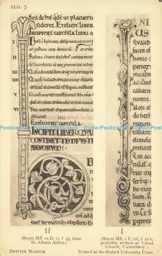 R619687 XLII 7 H Royal MS 13 D vi f 47 St Albans Abbey I Royal MS I C vii f 52 b