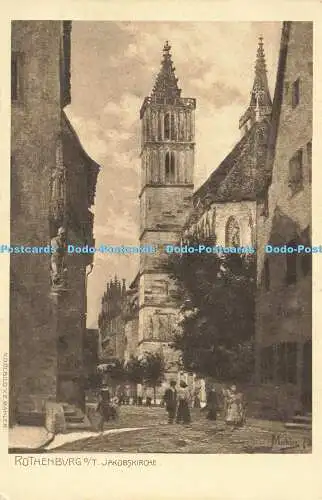 R619745 Rothenburg o T Jakobskirche N D Olbild V E Mahler Mahler und Ressel J H