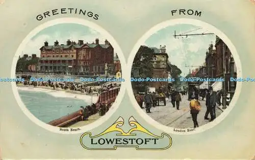 R617723 Grüße aus Lowestoft South Beach London Road A und G Taylors Orthoch