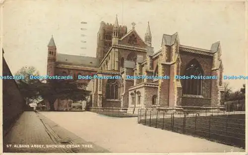 R615230 St Albans Abbey Showing Cedar Tree H E Johnson 1943