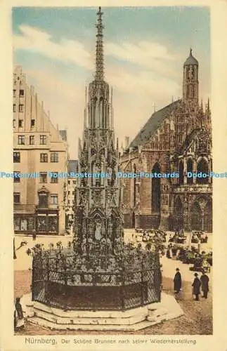 R619764 Nürnberg Der Schöne Brunnen nach seiner Wiederherstellung 1641 Hermann M