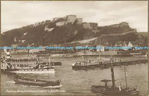 R622189 Festung Ehrenbreitstein G Koblenz m Schiffbrücke Teco Trinks No 7