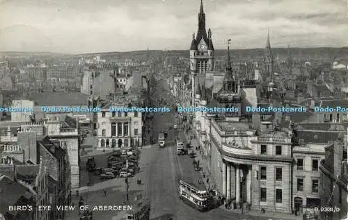 R615260 Birds Eye View of Aberdeen B 9331 D Valentines Silveresque 1958